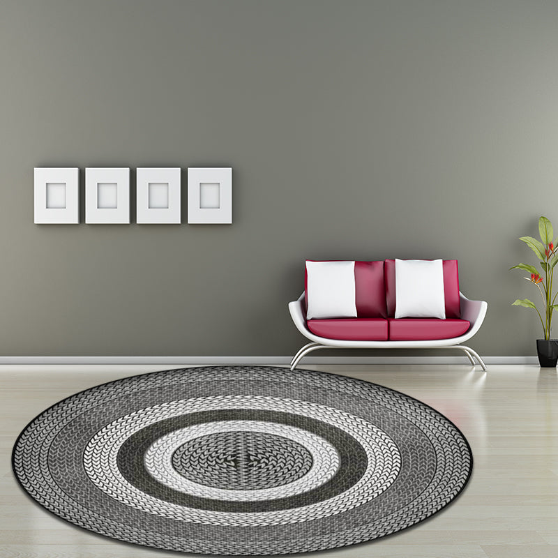 Rustic Concentric Circles Pattern Rug Yellow and Green Polyester Rug Machine Washable Non-Slip Area Rug for Living Room Clearhalo 'Area Rug' 'Rug' 1598082