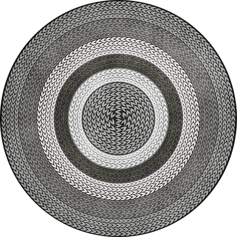 Rustic Concentric Circles Pattern Rug Yellow and Green Polyester Rug Machine Washable Non-Slip Area Rug for Living Room Clearhalo 'Area Rug' 'Rug' 1598083