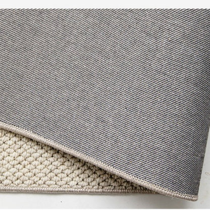 Feblilac Solid Popcorn Grains Simple Wool Living Room Mat Carpet
