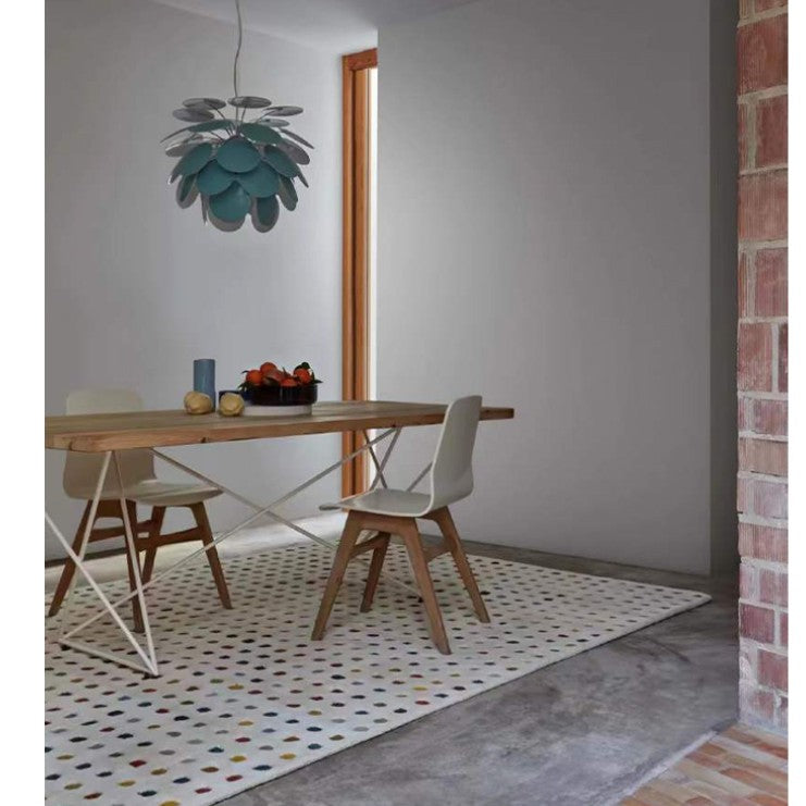 Feblilac Rectangular Colorful Dots Living Room Carpet - view 2