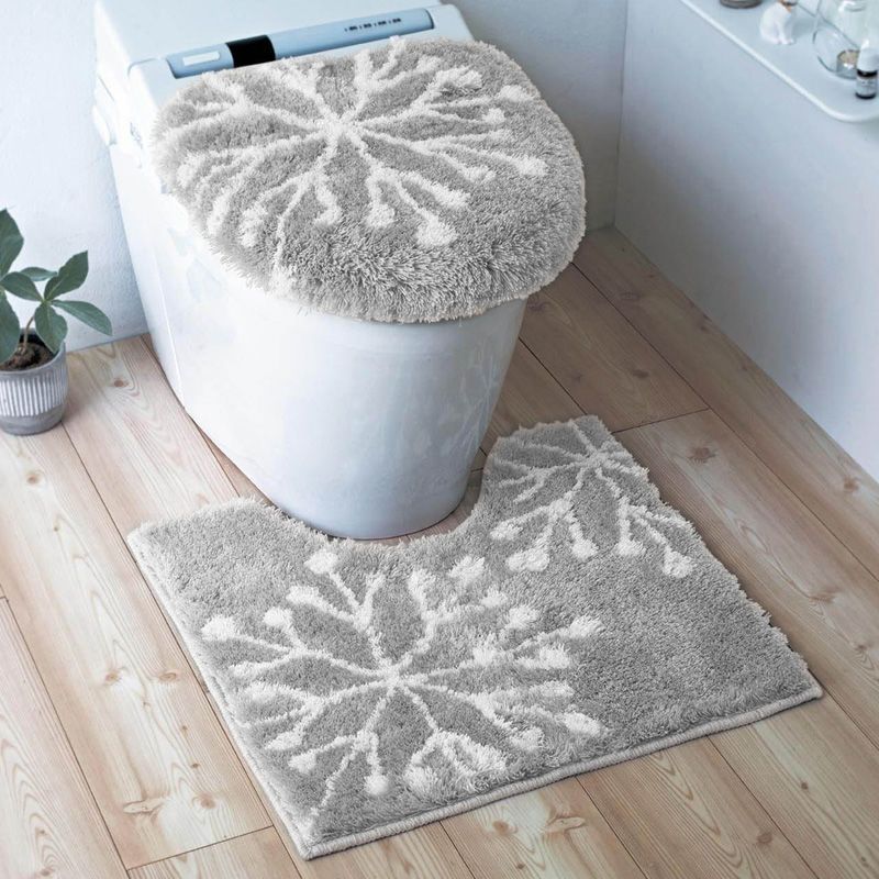 Feblilac Sunflower Cute and Warm Acrylic Fibers U-shape Bathroom Toilet Rugs and Lid Cover Toilet Seat Cover K - view 17