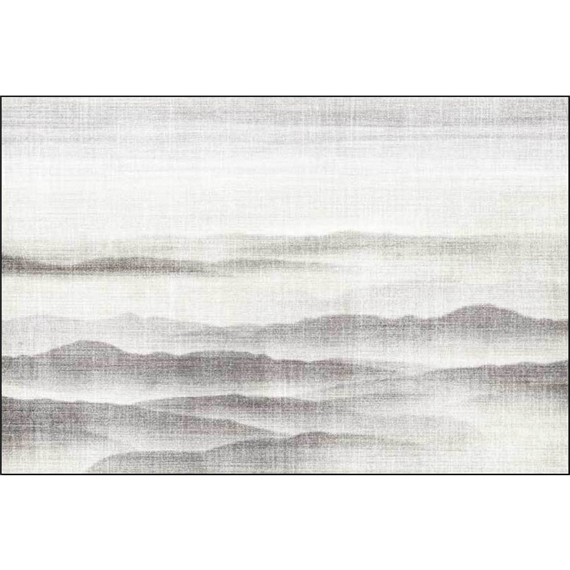 Vintage Ink Wash Painting Rug with Mountain Grey Polyester Rug Machine Washable Non-Slip Area Rug for Bedroom Clearhalo 'Area Rug' 'Rug' 1609744