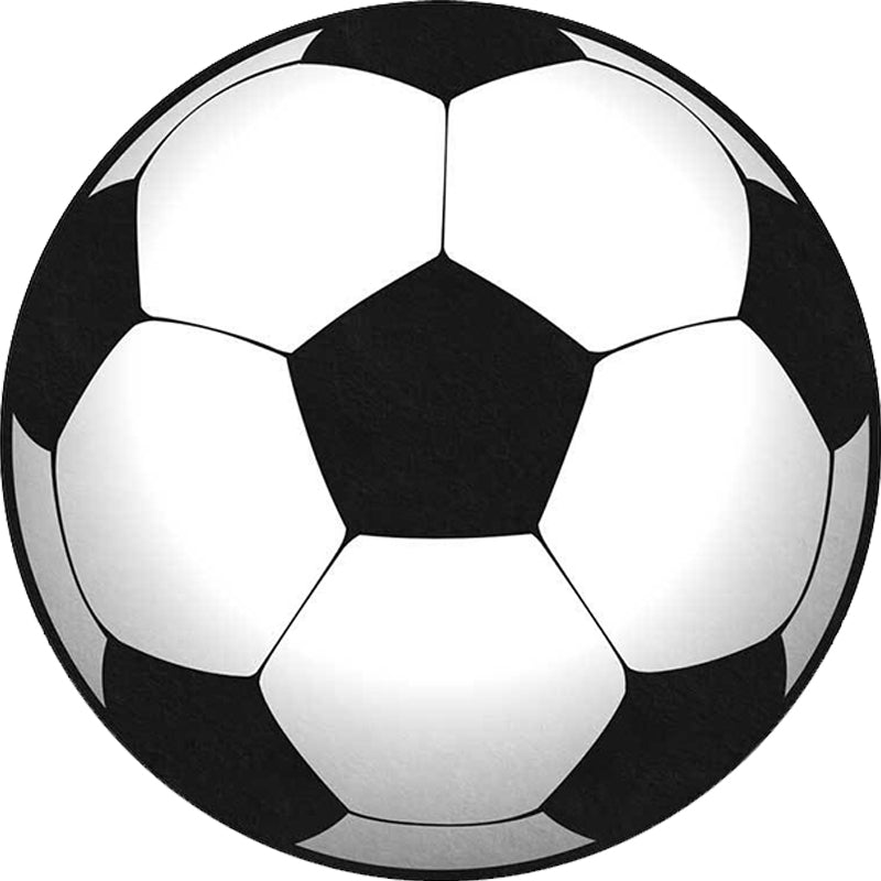 Black and White Child's Room Rug Kids Sports Football Pattern Area Rug Polyester Washable Stain-Resistant Carpet - Clearhalo - 'Area Rug' - 'Rug' - 1610436