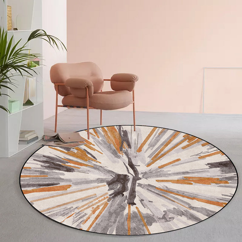 Stylish Abstract Rug Grey and Brown Nordic Rug Polyester Washable Anti-Slip Backing Area Rug for Living Room Clearhalo 'Area Rug' 'Modern' 'Rugs' Rug' 1613419
