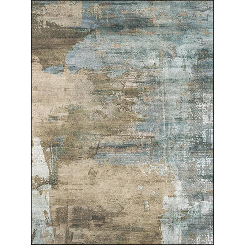 Casual Modern Rug in Green and Brown Abstract Cement Pattern Rug Polyester Washable Non-Slip Carpet for Home Decoration - Clearhalo - 'Area Rug' - 'Rug' - 1613824