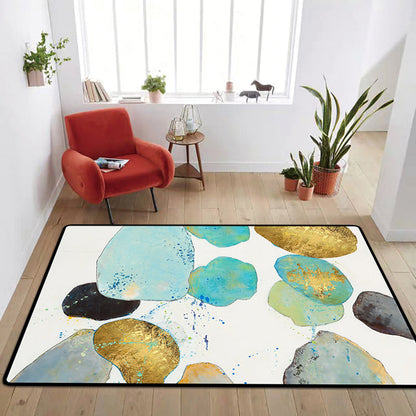 White Bedroom Rug Novelty Color Block Splatter Pattern Area Rug Polyester Washable Non-Slip Backing Carpet Clearhalo 'Area Rug' 'Rug' 1613989