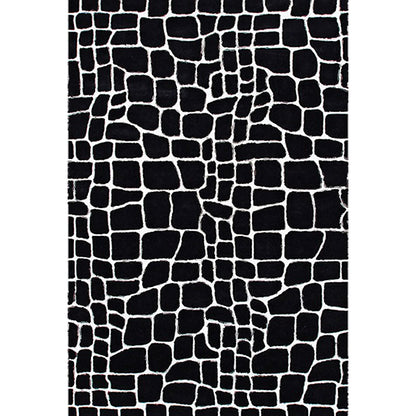 Black and White Contemporary Rug Polyester Crocodile Pattern Rug Washable Non-Slip Backing Carpet for Living Room - Clearhalo - 'Area Rug' - 'Rug' - 1635906