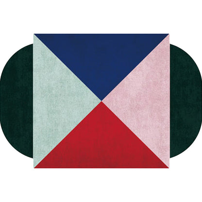 Modern Living Room Irregular Rug Multicolor Color Block Triangle Pattern Rug Polyester Stain-Resistant Area Rug - Clearhalo - 'Area Rug' - 'Rug' - 1648390