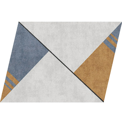 Irregular Bedroom Rug in Grey Modern Colorblock Triangle Pattern Area Rug Polyester Non-Slip Carpet