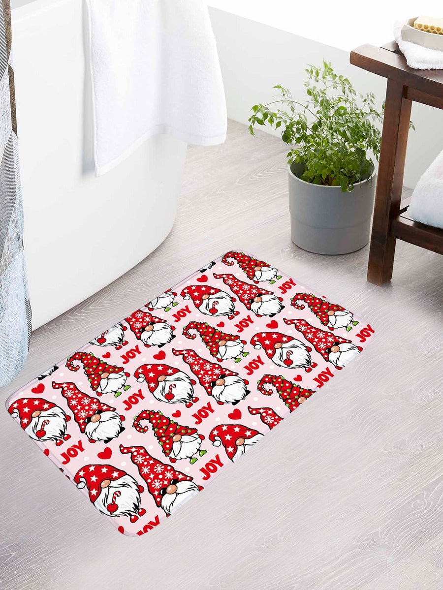 4pc Christmas Gnome Pattern Bath Rug And 1pc Shower Curtain - view 2