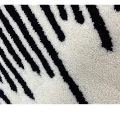 Feblilac Round Minimalist Lines Living Room Carpet