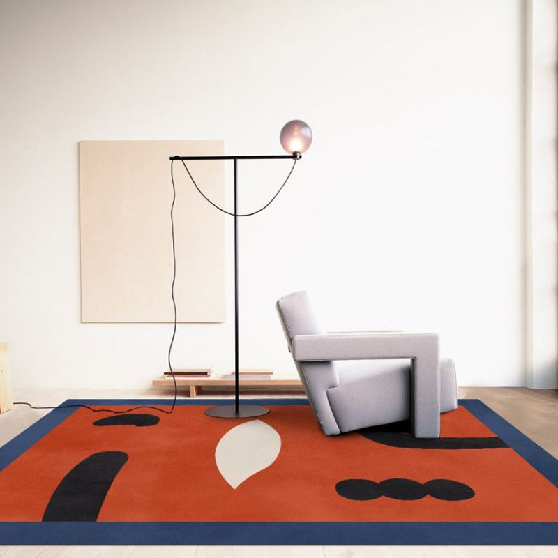 Contemporary Abstract Rug Multicolor Polyester Rug Washable Pet Friendly Carpet for Living Room - view 2