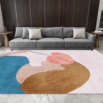 Novelty Character Pattern Rug Multicolor Polyester Rug Non-Slip Backing Pet Friendly Carpet for Living Room