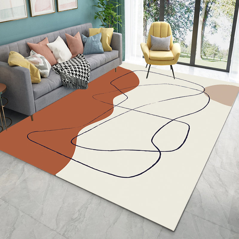 Multicolor Character Pattern Rug Polyester Casual Rug Pet Friendly Washable Carpet for Bedroom - Clearhalo - 'Area Rug' - 'Rug' - 1715912