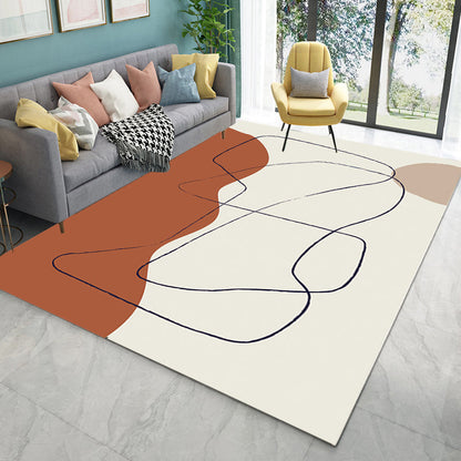 Multicolor Character Pattern Rug Polyester Casual Rug Pet Friendly Washable Carpet for Bedroom - Clearhalo - 'Area Rug' - 'Rug' - 1715912