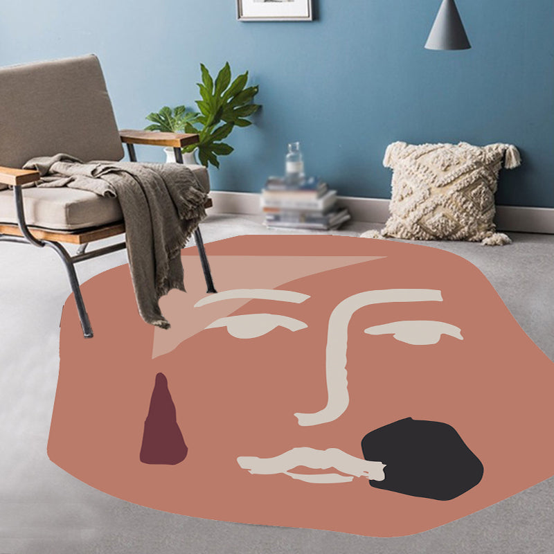 Stylish Modern Rug Red Character Pattern Rug Anti-Slip Backing Pet Friendly Carpet for Living Room Clearhalo 'Area Rug' 'Rug' 1716238