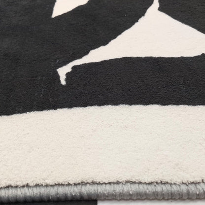 Black and White Abstract Rug Polyester Nordic Rug Pet Friendly Washable Carpet for Living Room - Clearhalo - 'Area Rug' - 'Rug' - 1716295