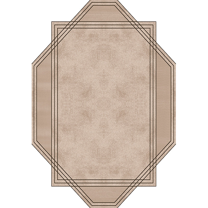 Brown Bedroom Rug Novelty Solid Color Area Rug Polyester Pet Friendly Anti-Slip Carpet - Clearhalo - 'Area Rug' - 'Rug' - 1716323