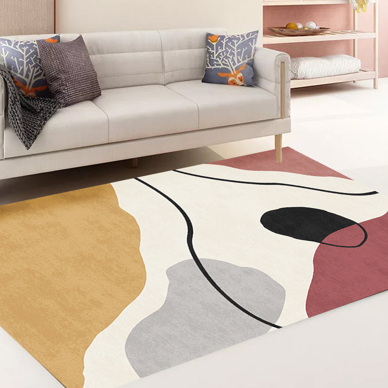 Simple Nordic Rug Multicolor Abstract Rug Washable Pet Friendly Area Rug for Living Room Brown Clearhalo 'Area Rug' 'Rug' 1716589