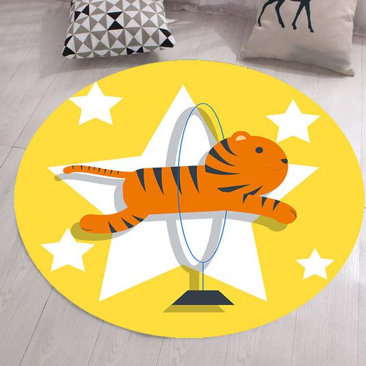 Multicolor Kids Rug Polyester Cartoon Animal Pattern Rug Pet Friendly Washable Anti-Slip Backing Carpet for Decoration - Clearhalo - 'Area Rug' - 'Rug' - 1717420