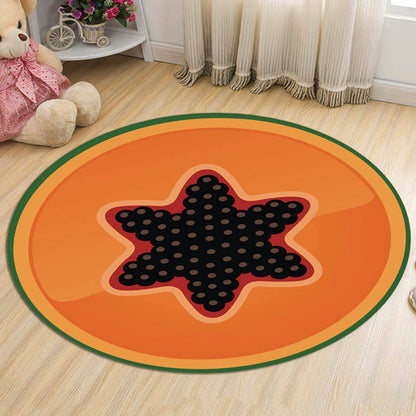 Kids Fruit Pattern Rug Yellow and Green Polyester Rug Washable Pet Friendly Non-Slip Area Rug for Child's Bedroom - Yellow-Red - Clearhalo - 'Area Rug' - 'Rug' - 1725394