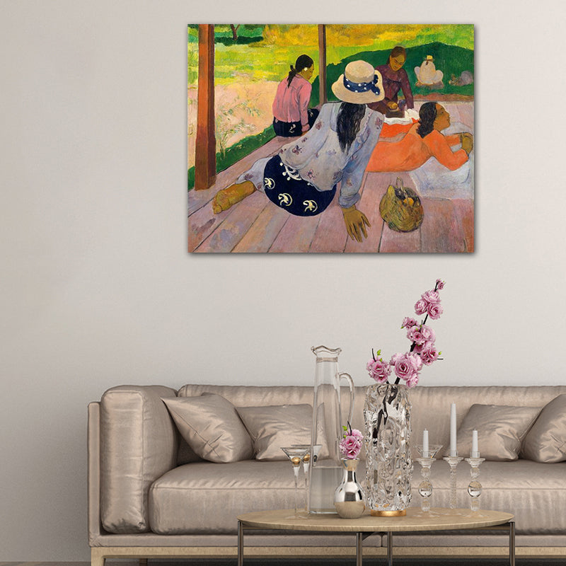 Orange Abstract Expressionism Art Print Girls Canvas for Bathroom, Multiple Sizes - view 3