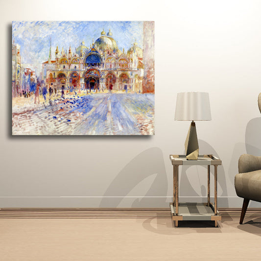 Impressionism Landmark Canvas Guest Room Wall Art Print in Purple, Multiple Sizes