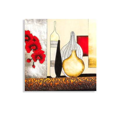 Still Life Pattern Canvas Print Textured Mid-Century Modern Style for Bedroom Painting Clearhalo 'Arts' 'Canvas Art' 1760380