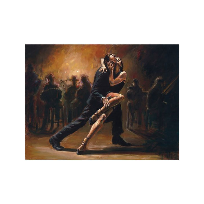 Brown Dancing Figures Canvas Art Impressionism Textured Wall Decor for Living Room - Clearhalo - 'Arts' - 'Canvas Art' - 1760433