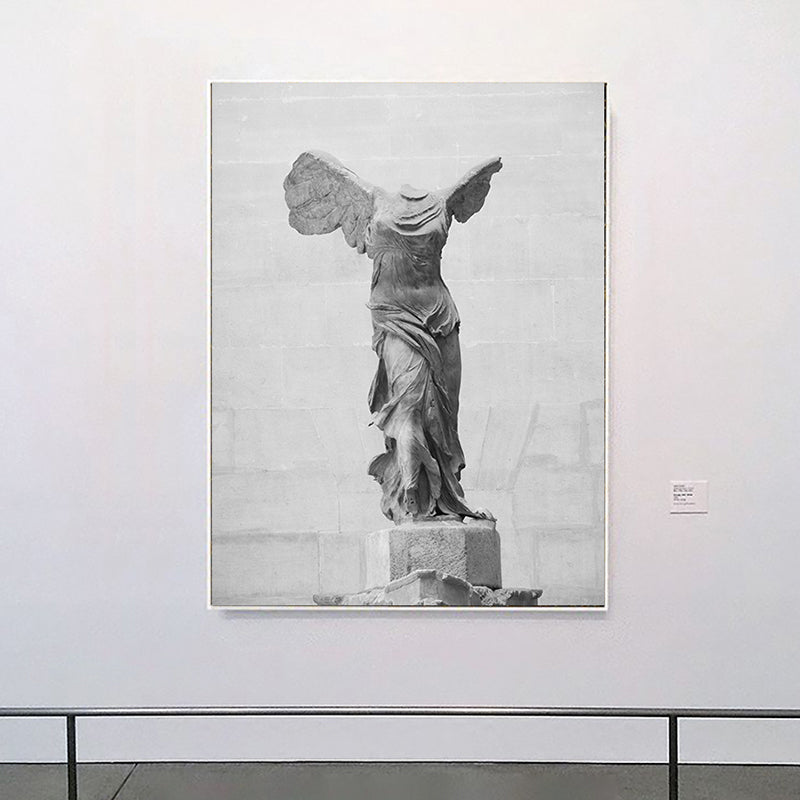 Grey Nordic Canvas Print Photo Winged Victory of Samothrace Wall Art Decor for Room - view 3