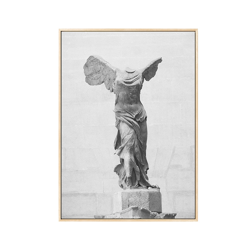 Grey Nordic Canvas Print Photo Winged Victory of Samothrace Wall Art Decor for Room - view 2