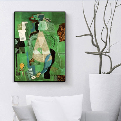 Pastel Color Instruments Wall Decor Textured Cubism Style Girls Bedroom Canvas Print