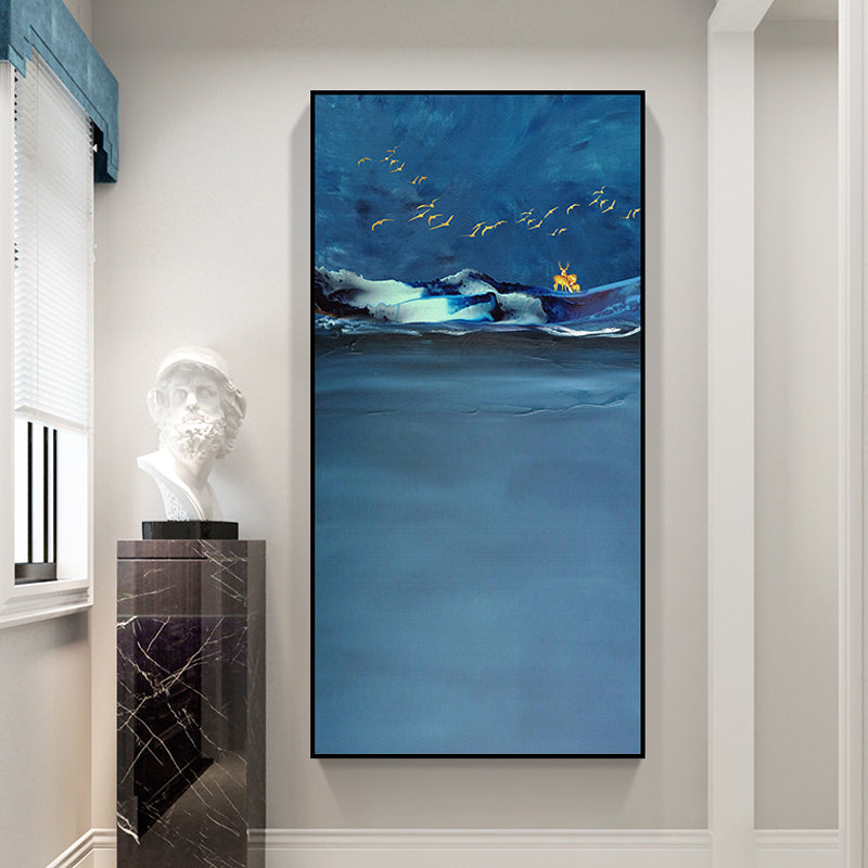 Fresh Sea Scenery Canvas Textured Contemporary Art Style for Girls Bedroom Wall Decor - view 17