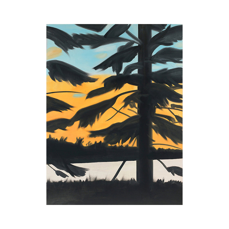 Nordic Plant Wall Art Decor Yellow Illustration Tree Shadow Canvas Print for Home - view 4