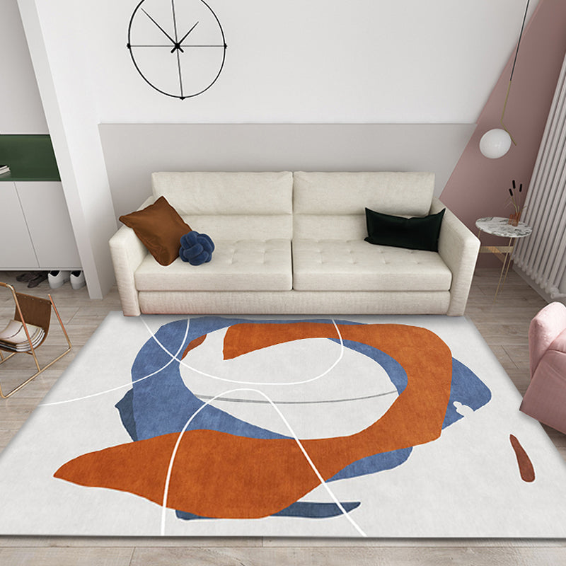 Creative Multicolor Modernist Rug Polyester Abstract Rug Washable Pet Friendly Non-Slip Carpet for Living Room - view 4