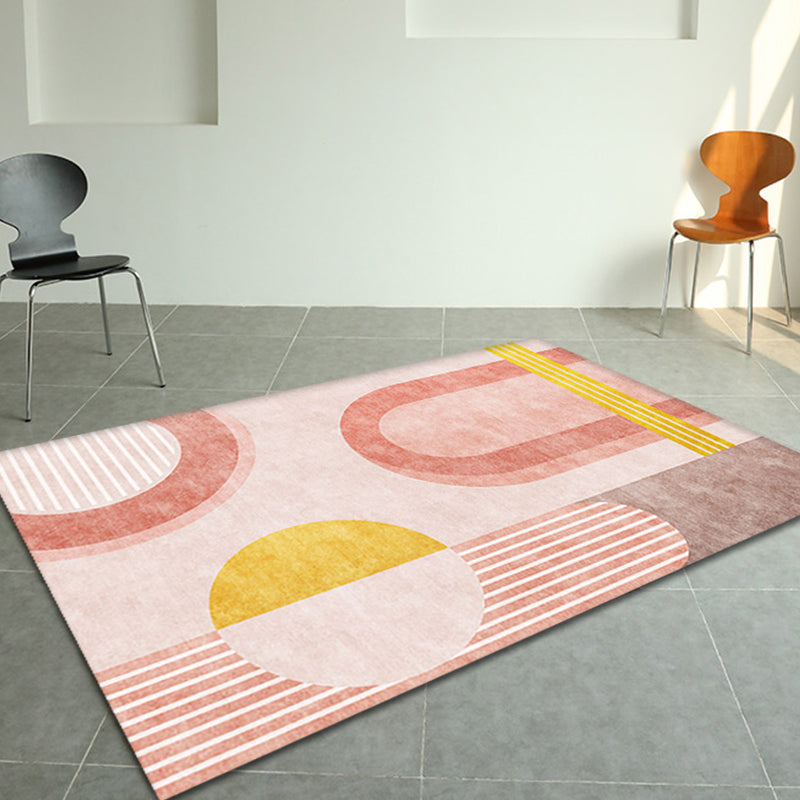 Stylish Orange Modernist Rug Polyester Geometric Pattern Rug Washable Pet Friendly Non-Slip Carpet for Living Room Clearhalo 'Area Rug' 'Rug' 1779375