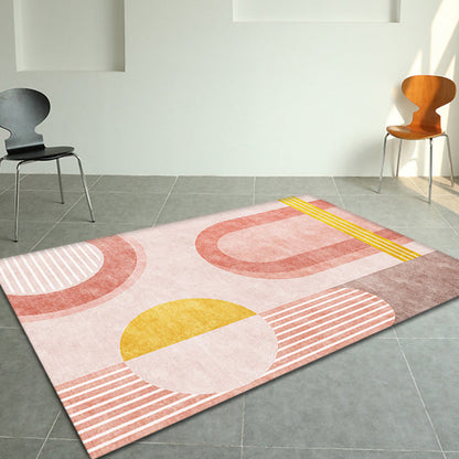 Stylish Orange Modernist Rug Polyester Geometric Pattern Rug Washable Pet Friendly Non-Slip Carpet for Living Room Clearhalo 'Area Rug' 'Rug' 1779375