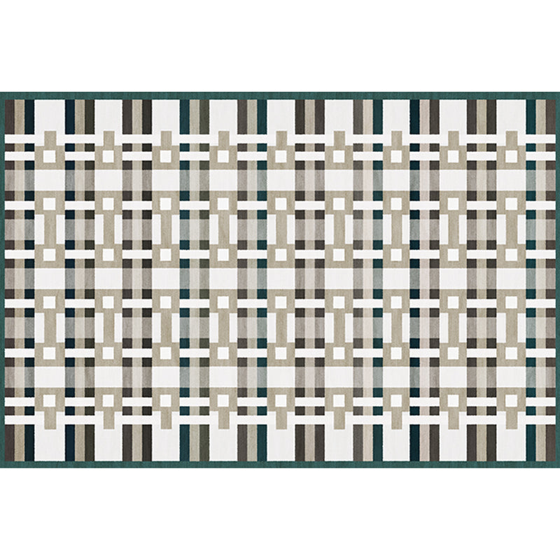 Simple Multicolor Modernist Rug Polyester Geometric and Plaid Pattern Rug Washable Pet Friendly Non-Slip Carpet for Living Room Clearhalo 'Area Rug' 'Rug' 1779651