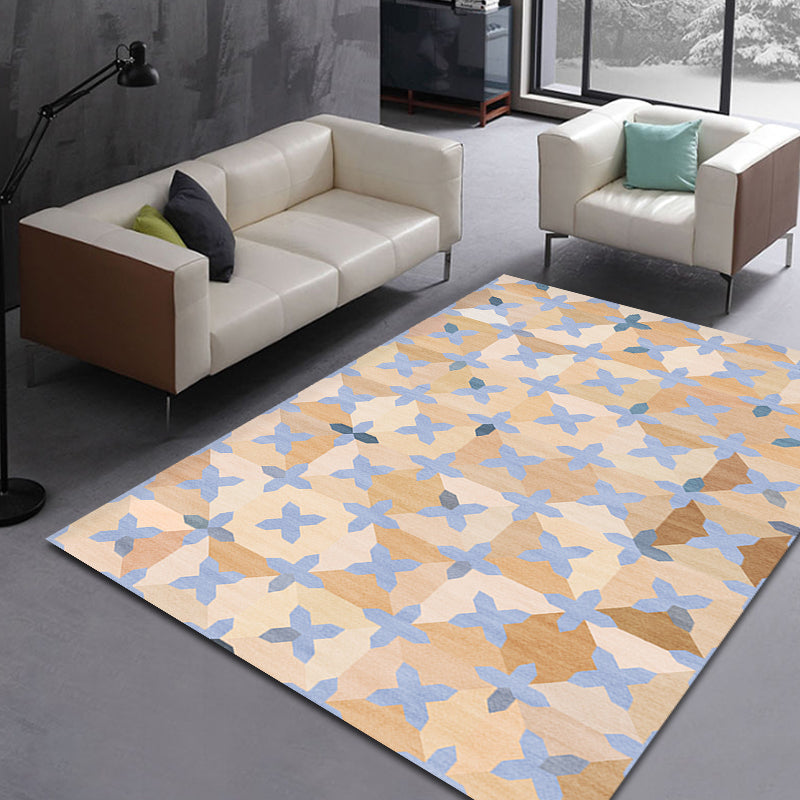 Simple Multicolor Modernist Rug Polyester Geometric and Plaid Pattern Rug Washable Pet Friendly Non-Slip Carpet for Living Room Clearhalo 'Area Rug' 'Rug' 1779658