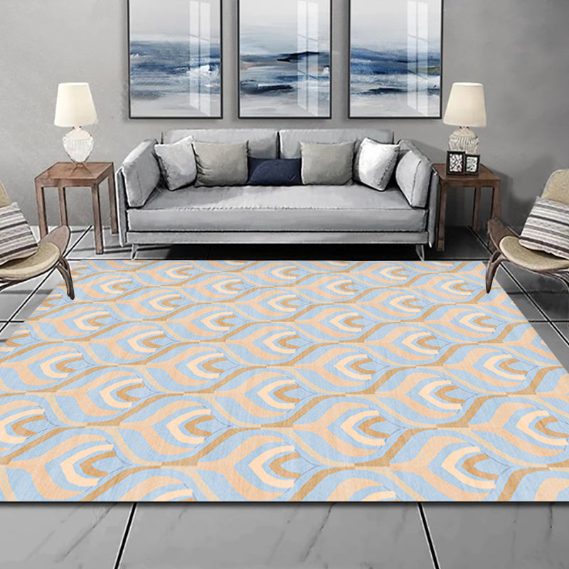 Simple Multicolor Modernist Rug Polyester Geometric and Plaid Pattern Rug Washable Pet Friendly Non-Slip Carpet for Living Room Clearhalo 'Area Rug' 'Rug' 1779661