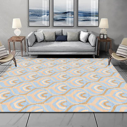 Simple Multicolor Modernist Rug Polyester Geometric and Plaid Pattern Rug Washable Pet Friendly Non-Slip Carpet for Living Room Clearhalo 'Area Rug' 'Rug' 1779661