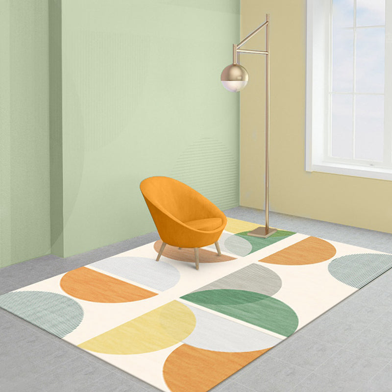 Modernist Geometric Pattern Rug with Stripe Multicolor Polyester Rug Non-Slip Backing Washable Pet Friendly Carpet for Home - Clearhalo - 'Area Rug' - 'Rug' - 1779929