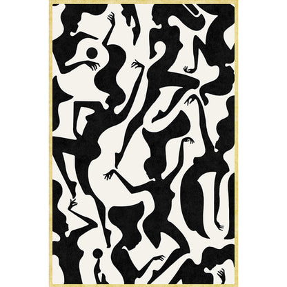 Stylish Nordic Rug Black and White Abstract Rug Pet Friendly Anti-Slip Washable Area Rug for Decoration Clearhalo 'Area Rug' 'Rug' 1780183