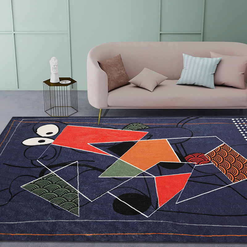 Multicolor Abstract Rug Polyester Modern Rug Washable Anti-Slip Pet Friendly Area Rug for Living Room - Clearhalo - 'Area Rug' - 'Rug' - 1780704