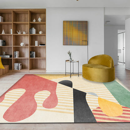 Multicolor Colorblock Striped Pattern Rug Polyester Modern Rug Washable Anti-Slip Pet Friendly Area Rug for Living Room - Clearhalo - 'Area Rug' - 'Rug' - 1780752