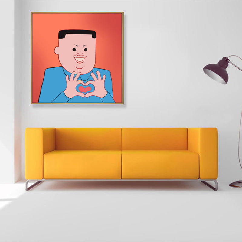 Illustration Dark Humor Comic Canvas Funky Textured Wall Art Decor for Boys Room