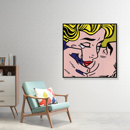 Marilyn Monroe Canvas Print Living Room Figure Drawing Wall Decor in Bright Color, Textured - Clearhalo - 'Arts' - 'Canvas Art' - 1782264