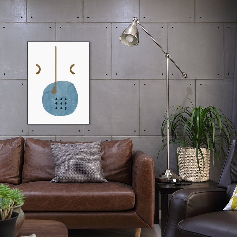 Oddness Pattern Painting Boys Bedroom Illustration Abstract Wall Art Print in Blue - view 3