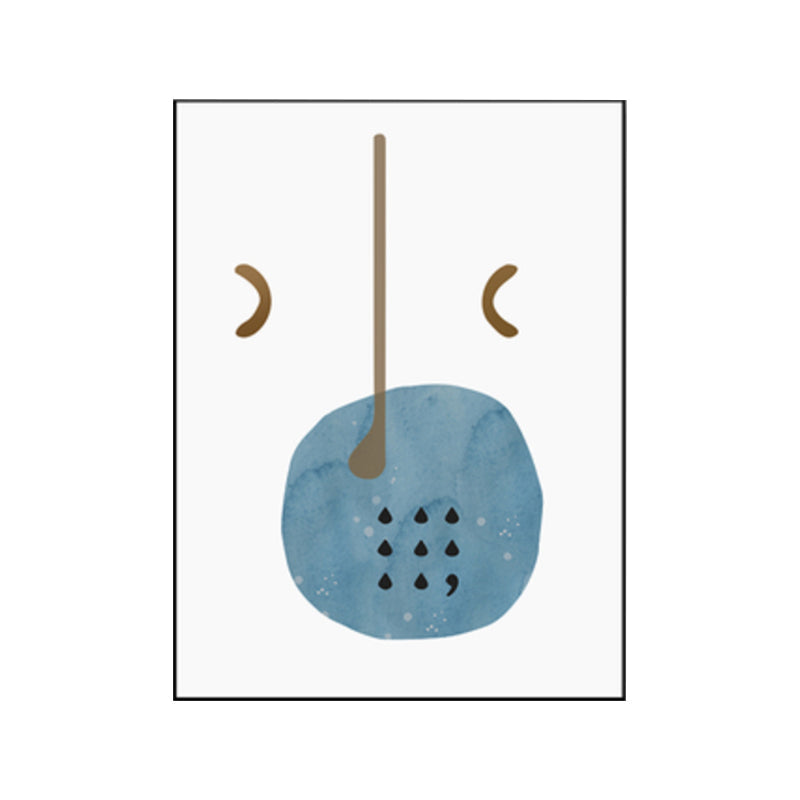 Oddness Pattern Painting Boys Bedroom Illustration Abstract Wall Art Print in Blue - view 4
