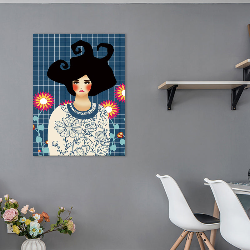 Illustration Undercover Maid Canvas Print Living Room Fashion Wall Art in Pastel Color - view 14
